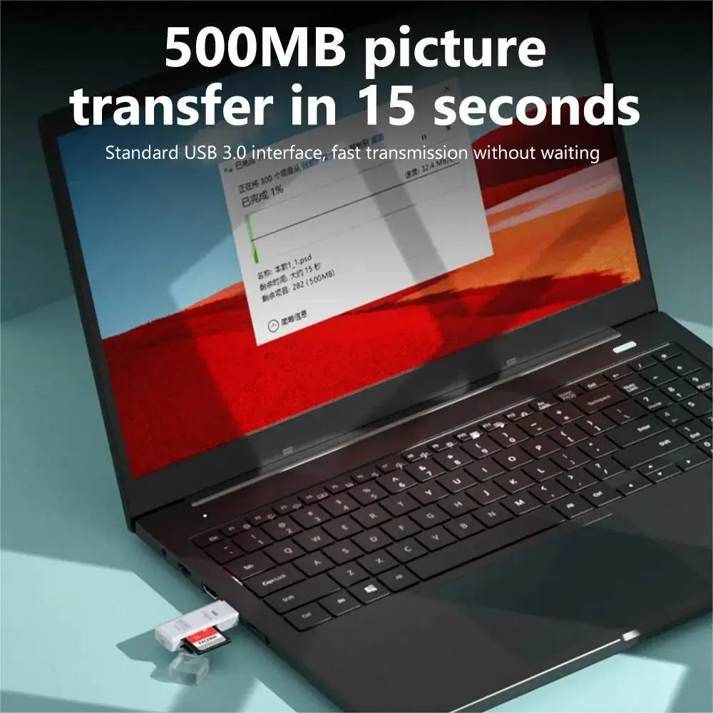 Multi Functional 2-in-1 High-speed USB 3.0/2.0 Card Reader Supports TF+SD