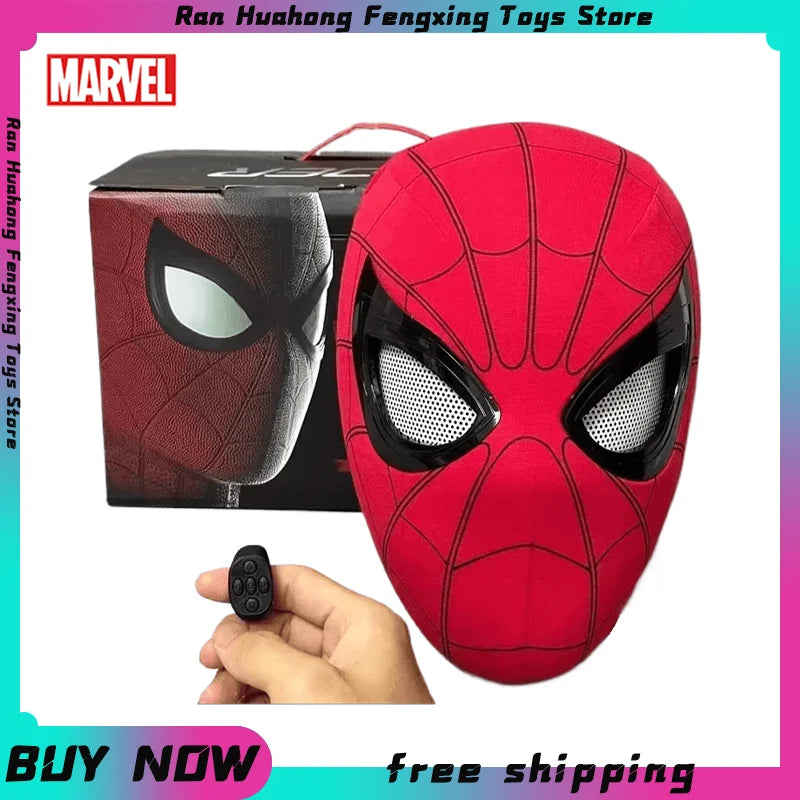 Spiderman Moving Eyes Mask – Remote Control Cosplay Toy