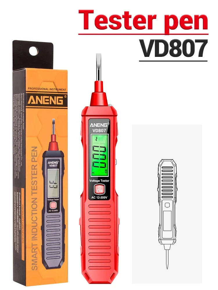 Induction Portable 50/60Hz Smart Electric Pen Tester NCV Sensor AC 12-300V