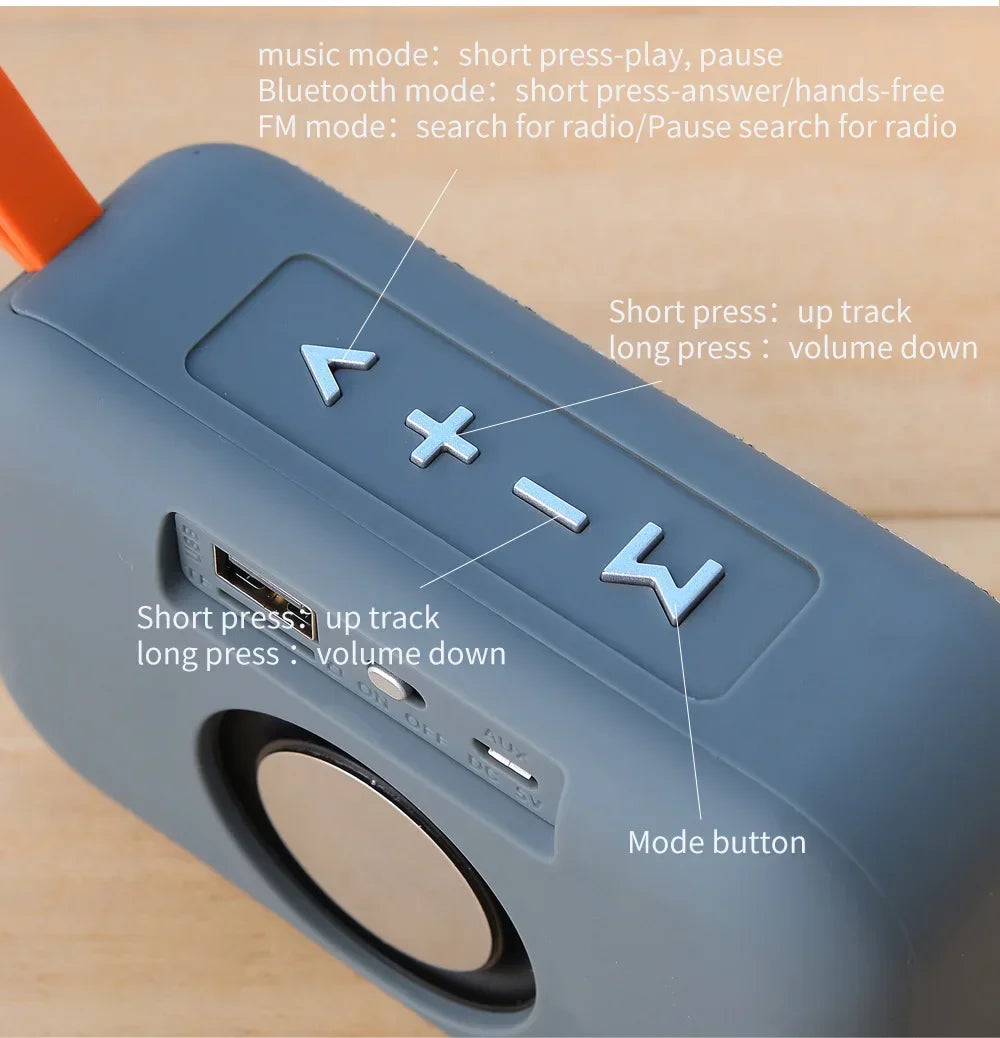 Speaker Portable Mini Wireless Soundbar Bluetooth 5.0 Waterproof