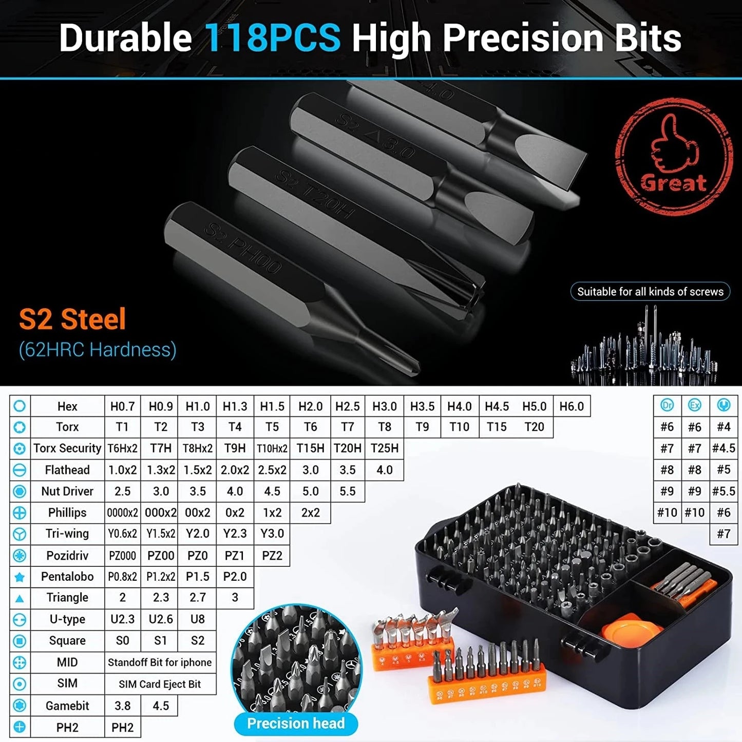 WOZOBUY Magnetic Screwdriver Set – One Kit, Every Fix!