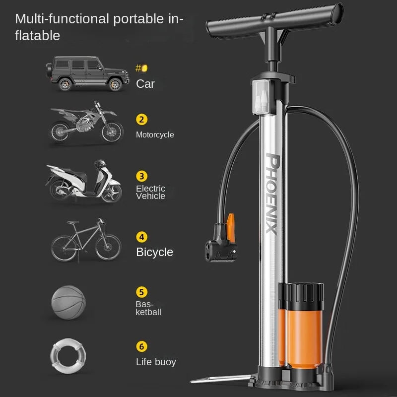 160PSI High Pressure Bicycle Pump – Stainless Steel Inflator