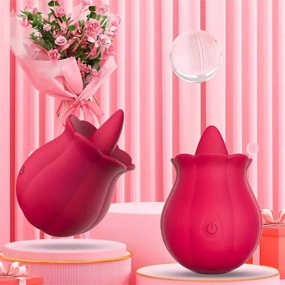 Powerful Swing Tongue Rose Vibrator