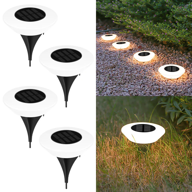 1/4Pack Solar Ground Lights, Waterproof Outdoor