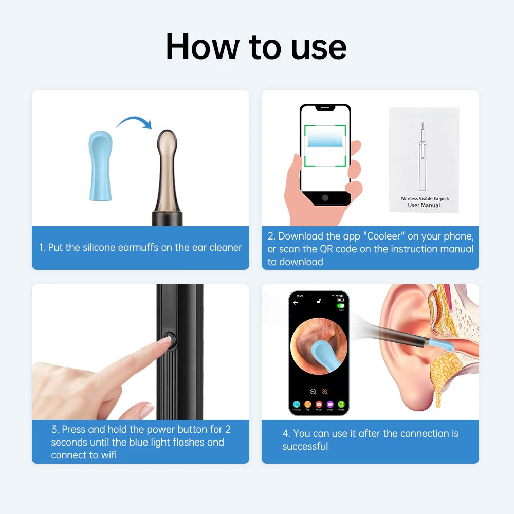 Smart Wireless Visual Earwax Cleaner with HD Camera