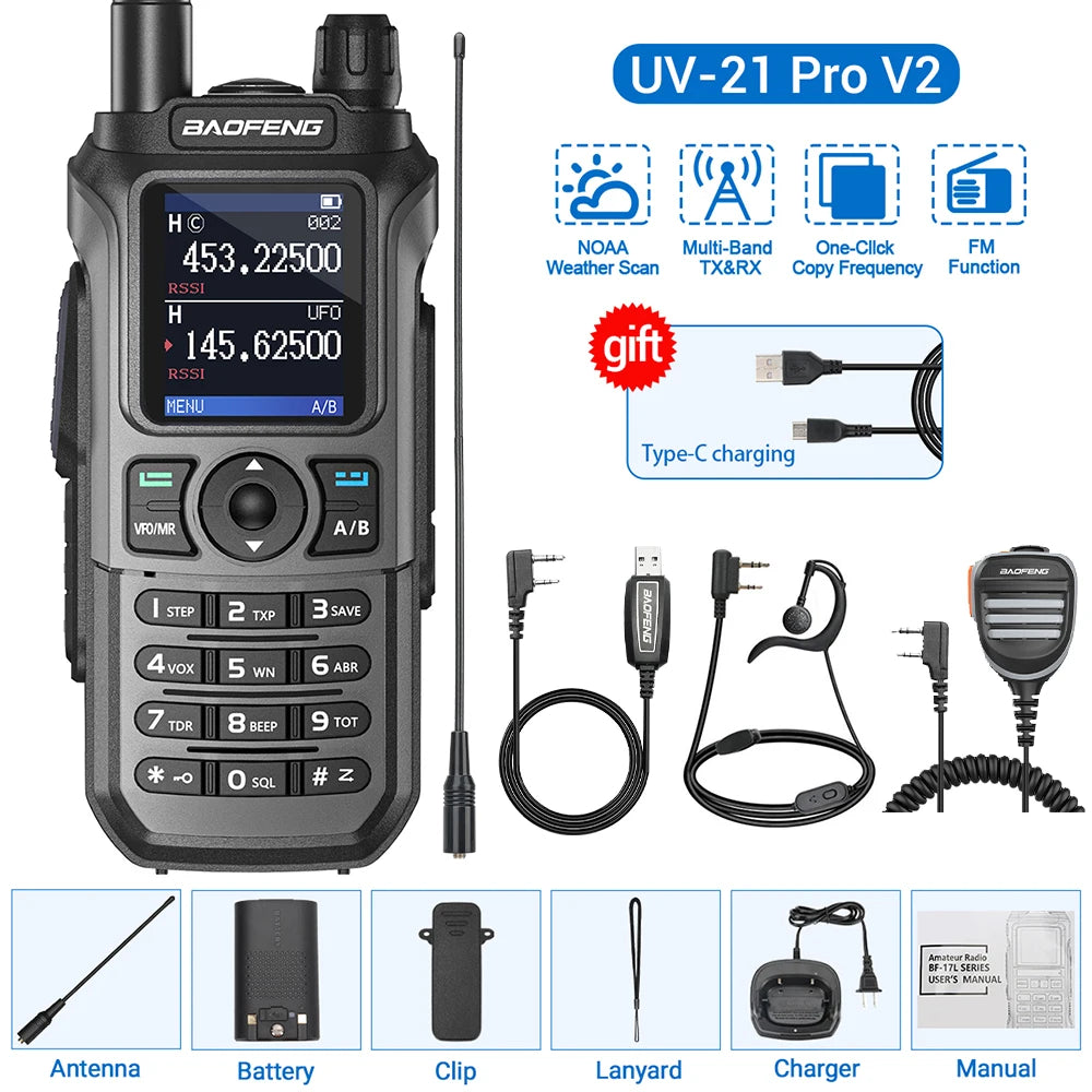 Baofeng UV-21 Pro V2 Waterproof Long-Range Radio