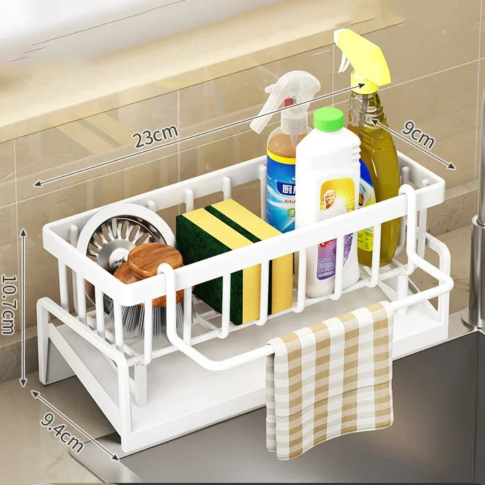 Multifunctional Sponge Rack Drainer – Kitchen Sink Organizer Shelf