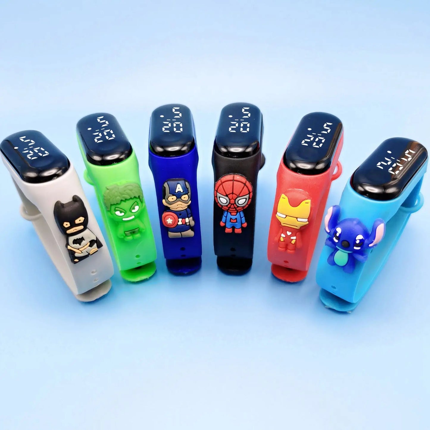 Marvel Kids LED Watch – Waterproof Cartoon Design
