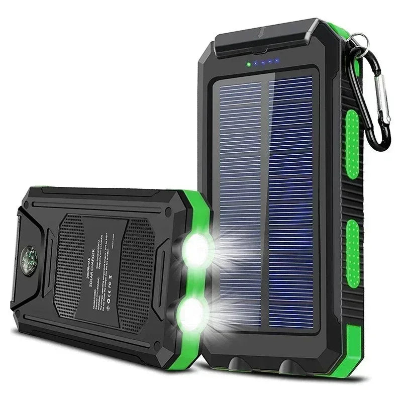 Solar Power Bank 20000mAh with LED Light