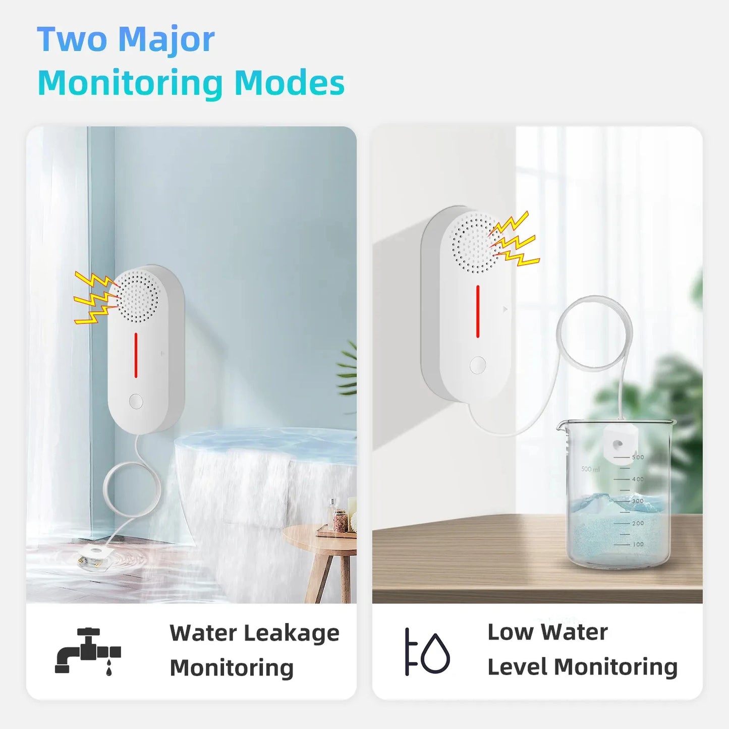 WiFi Smart Water Leak Sensor with Siren