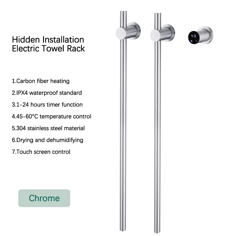 Smart Electric Heated Towel Rack with Timer