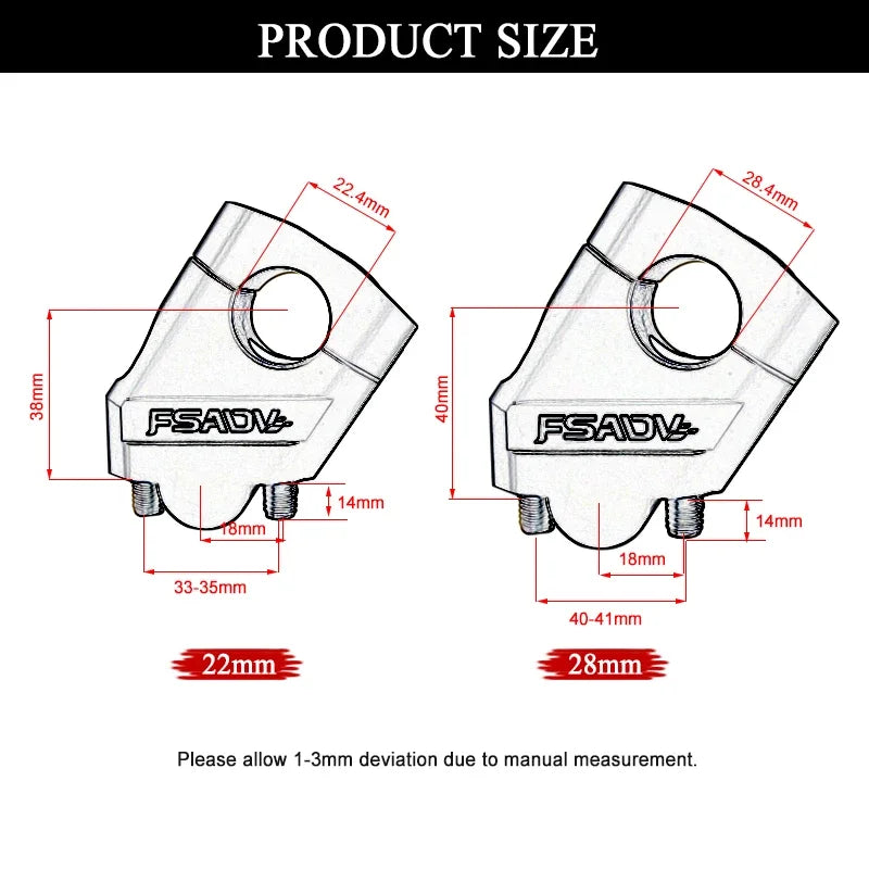 Handlebar Riser Mount for V-STROM 800DE