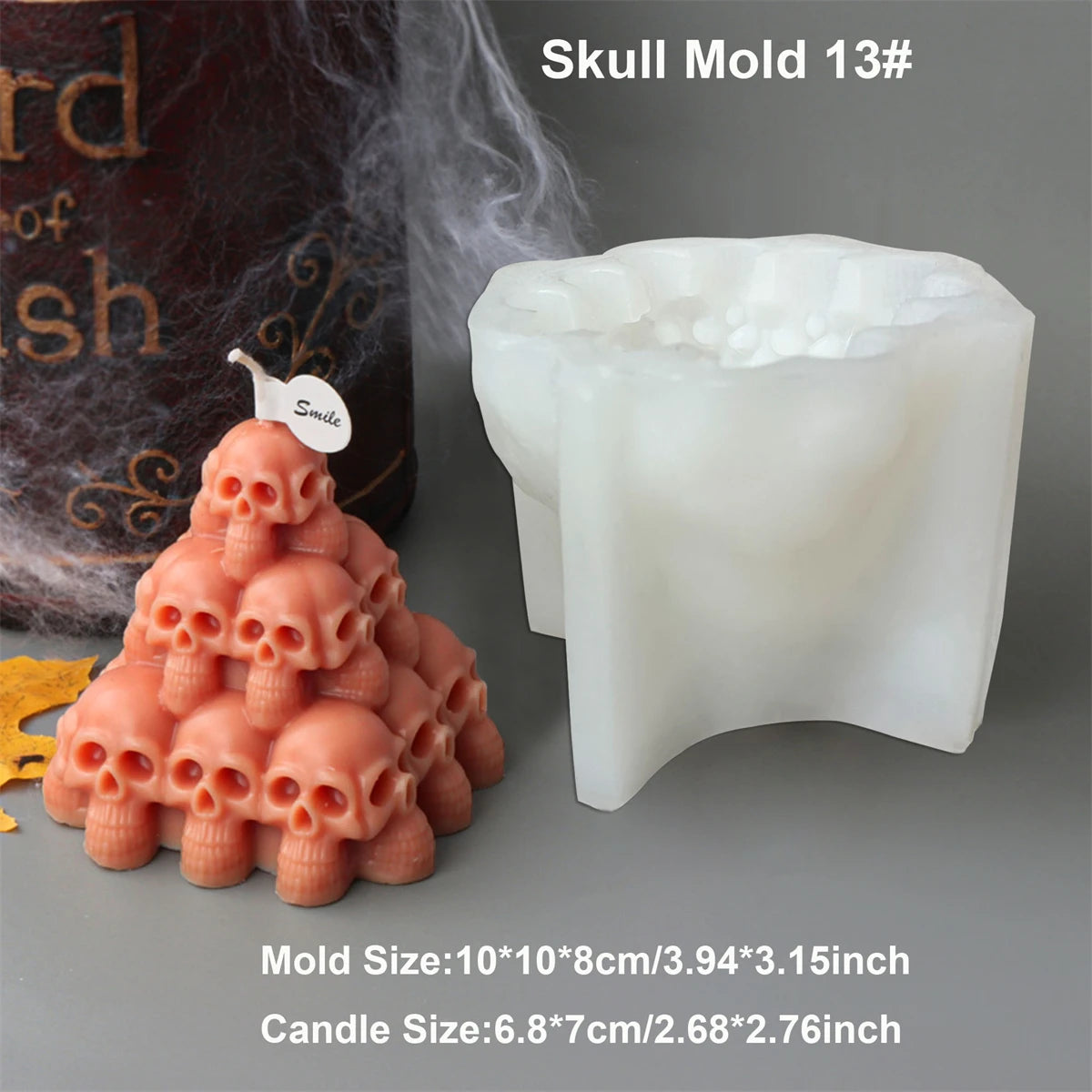 3D Skull & Pumpkin Candle Silicone Mold