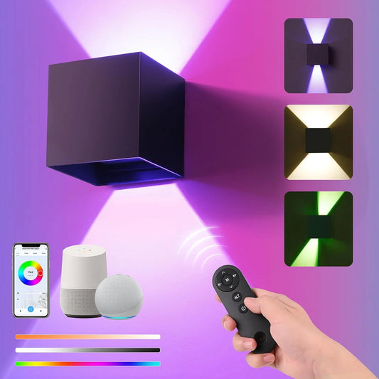 Smart WiFi LED Wall Lamp with RGBCW Colors