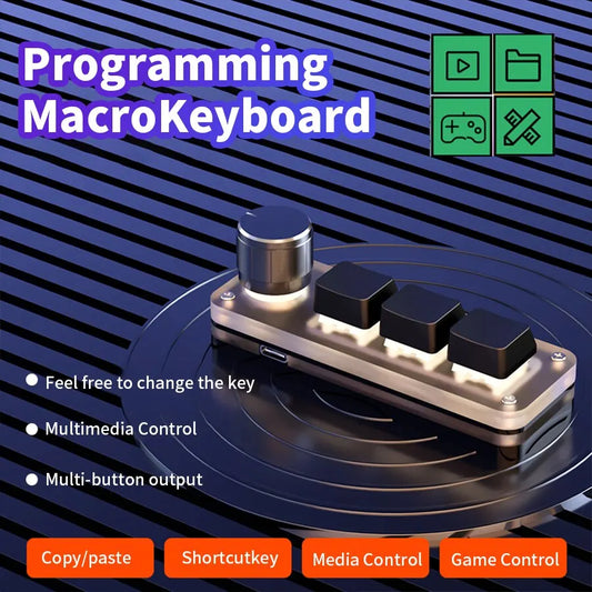 RGB Macropad – Mini Mechanical Keyboard with Knob