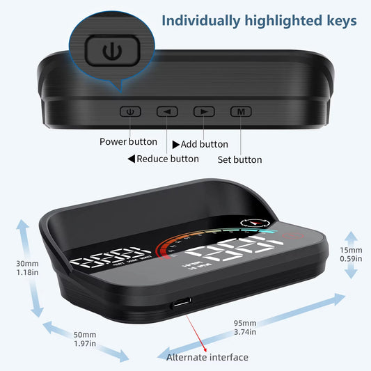 Universal GPS HUD for Cars – Digital Head-Up Display Speedometer
