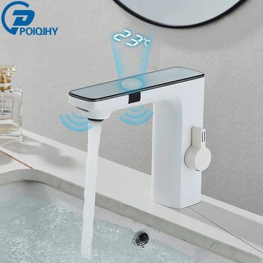 Smart Touchless Basin Faucet with Digital Display