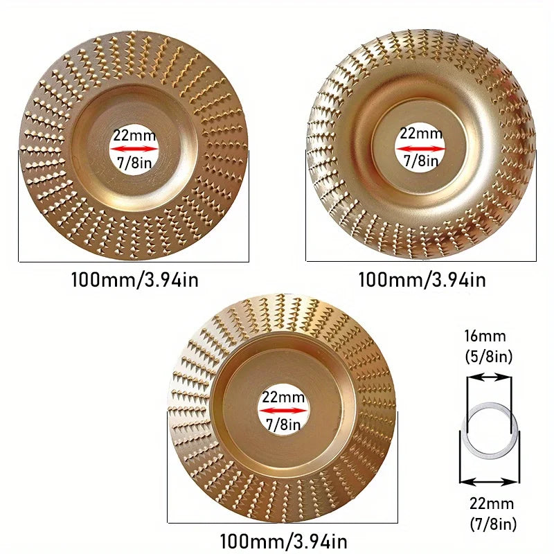Wood Carving & Sanding Disc Set – 1/3pcs Shaping Wheels