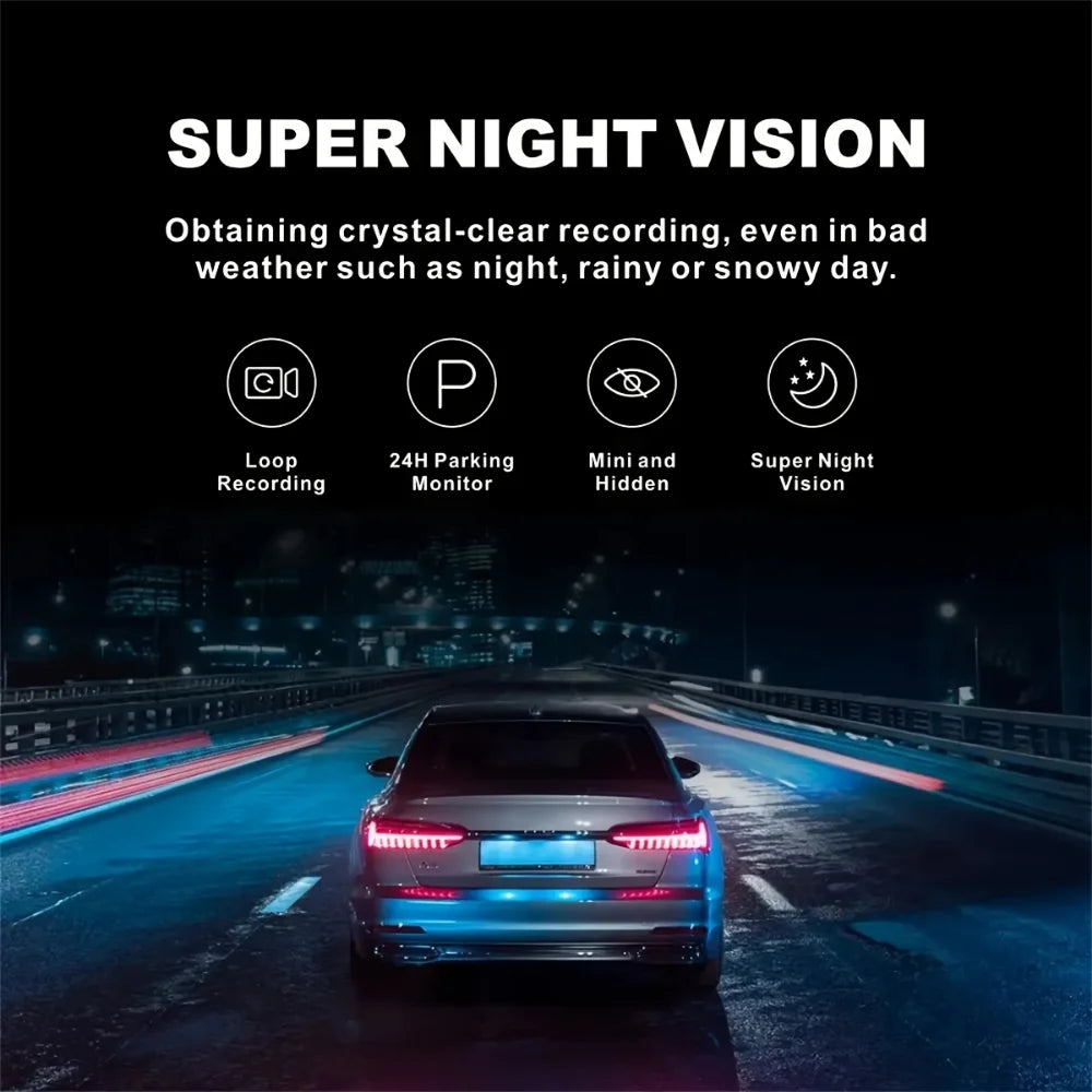 4-Channel WiFi Dash Cam with 360° Night Vision
