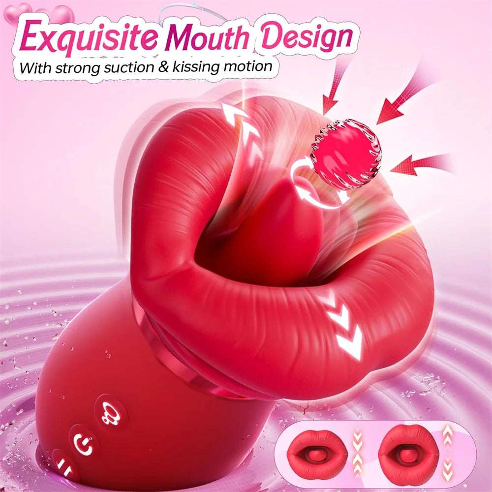 Rose Tongue Licking Clit & Nipple Vibrator