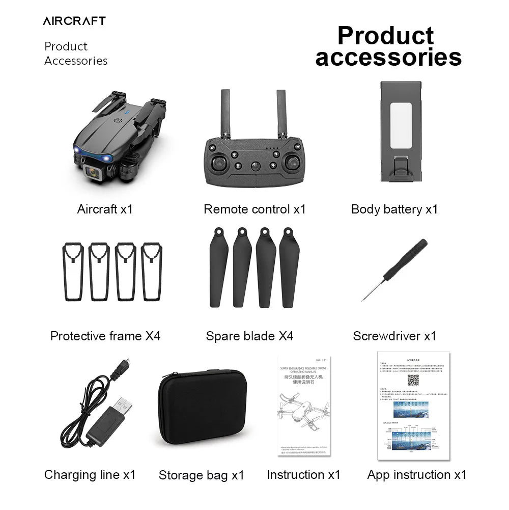 E99 Pro Drone Quadcopter Remote Control Handle Four Axis