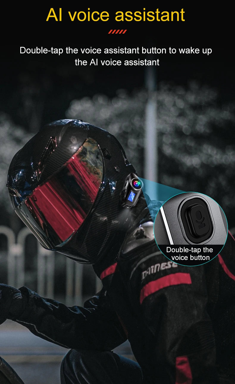 Q58 Motorcycle Bluetooth Intercom with LED & FM