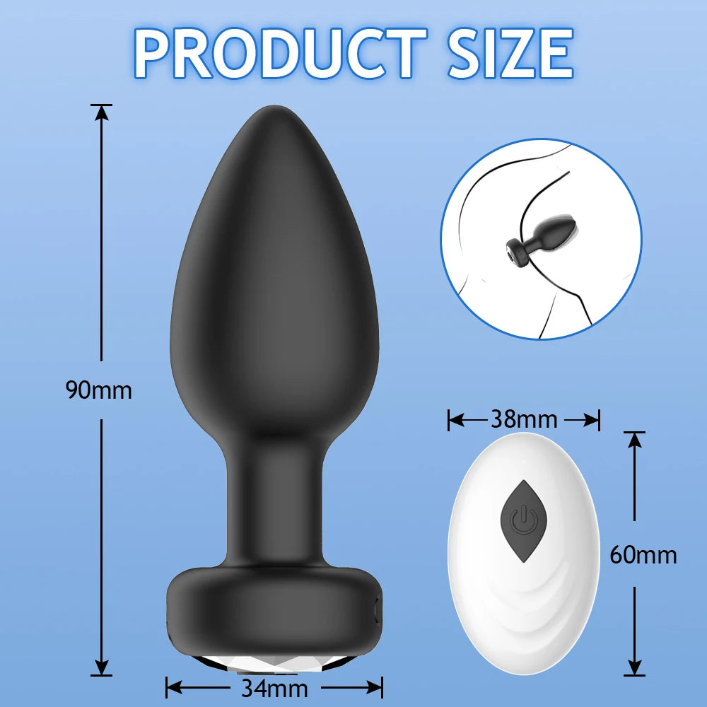 Wireless Vibrating Anal Plug with 10 Modes