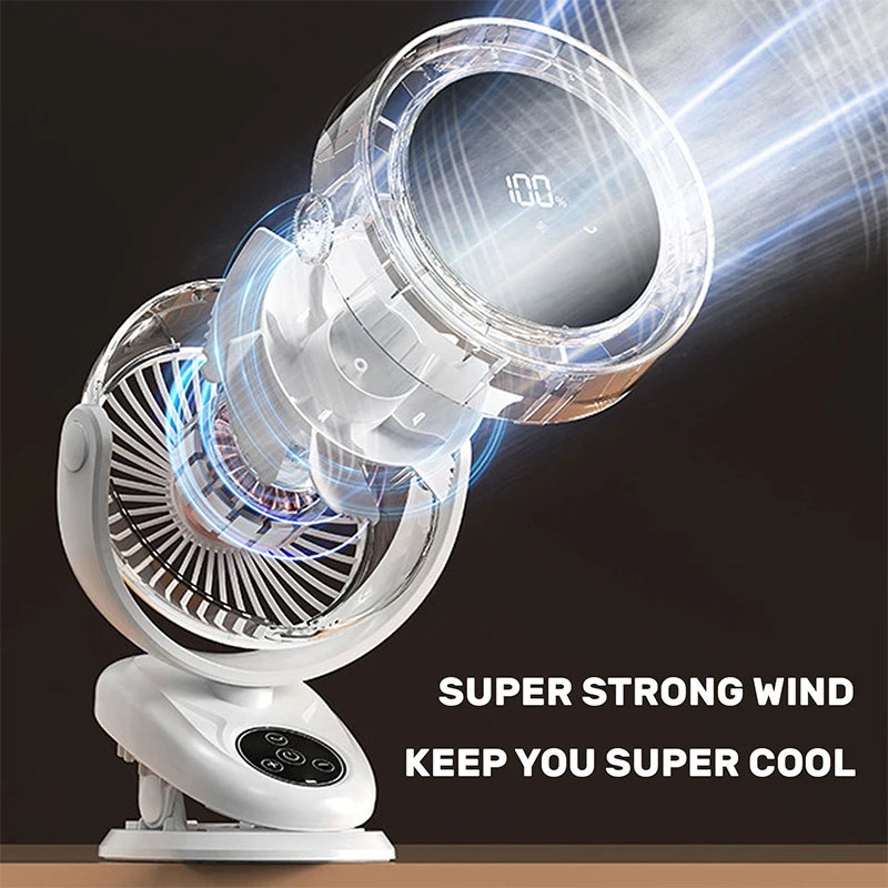 5-Speed Ultra-Quiet Car & Camping Fan