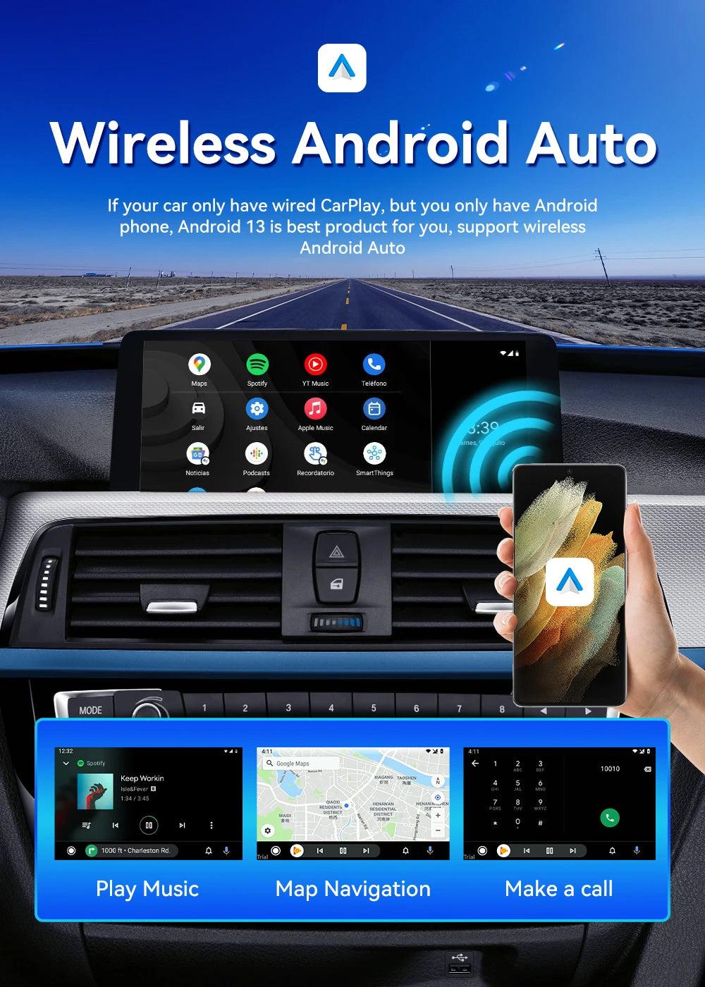 CarlinKit Android 13 AI Box – Wireless CarPlay with Smart TV Power!