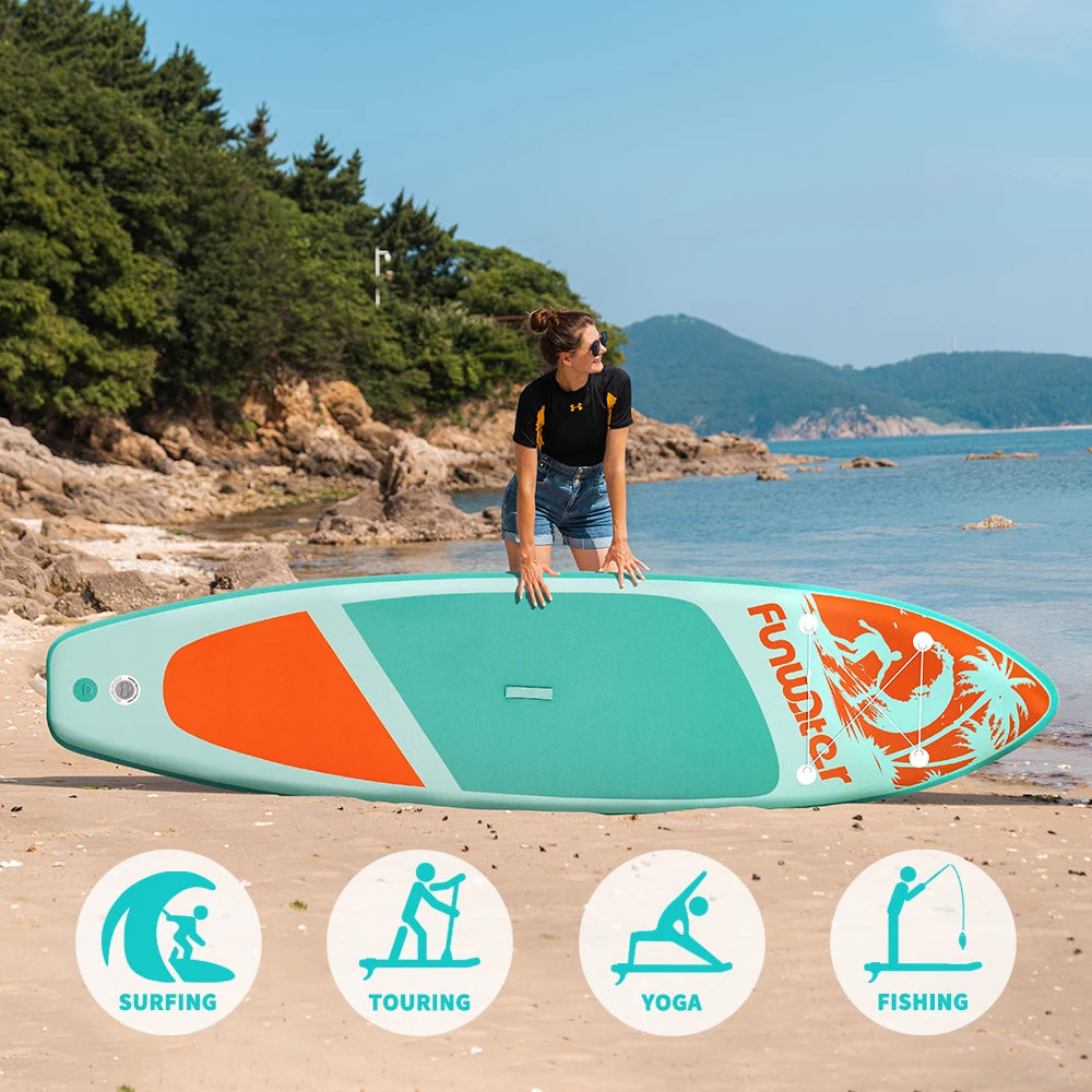 FunWater 11'6" Inflatable SUP Paddle Board with Accessories