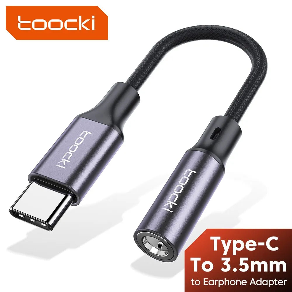 USB Type C 3.5 Jack Earphone Adapter USB C to 3.5mm Headphones AUX Audio Cable