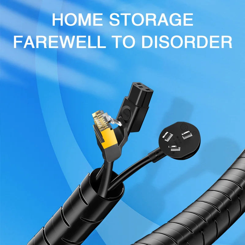 2M Spiral Cable Wire Protector Organizer Tube