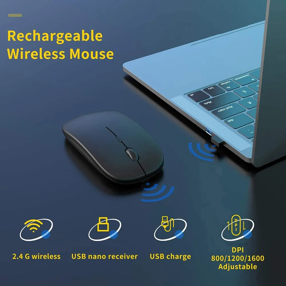 Level up with a quiet, wireless gaming mouse!