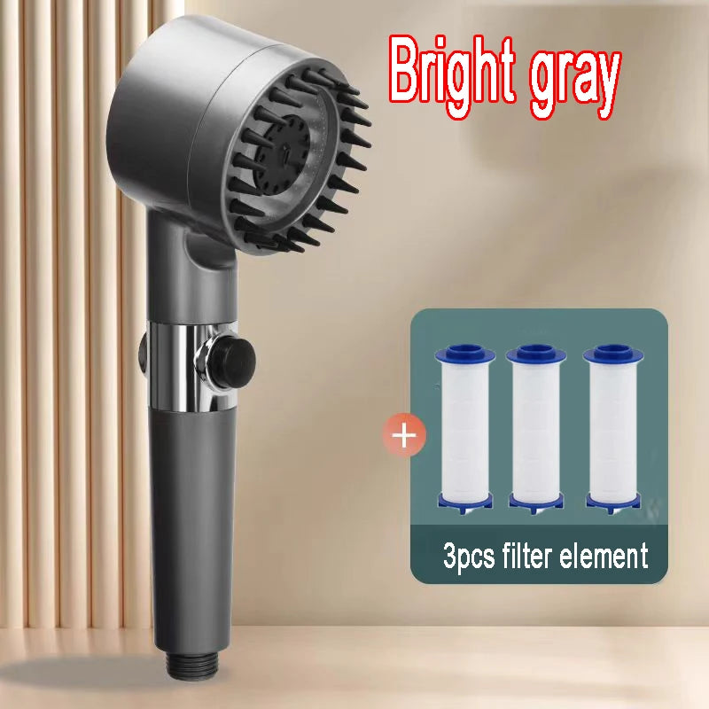 4 Modes Shower High Pressure Massage Shower Head With Filter Element