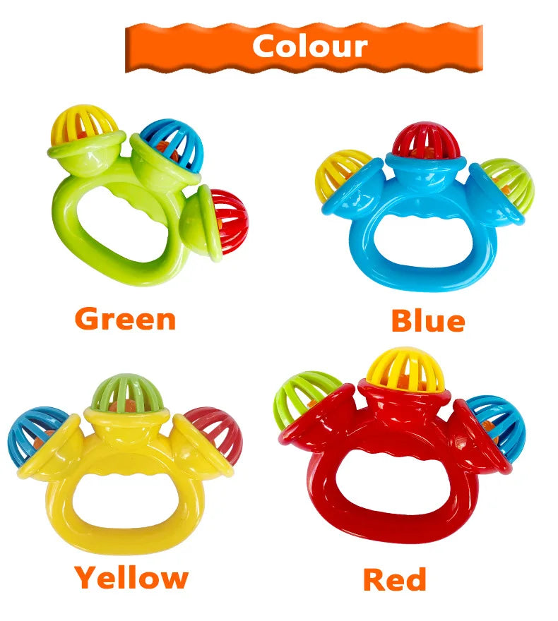 1-4PCS Baby Hand Rattle Ball Sensory Toys