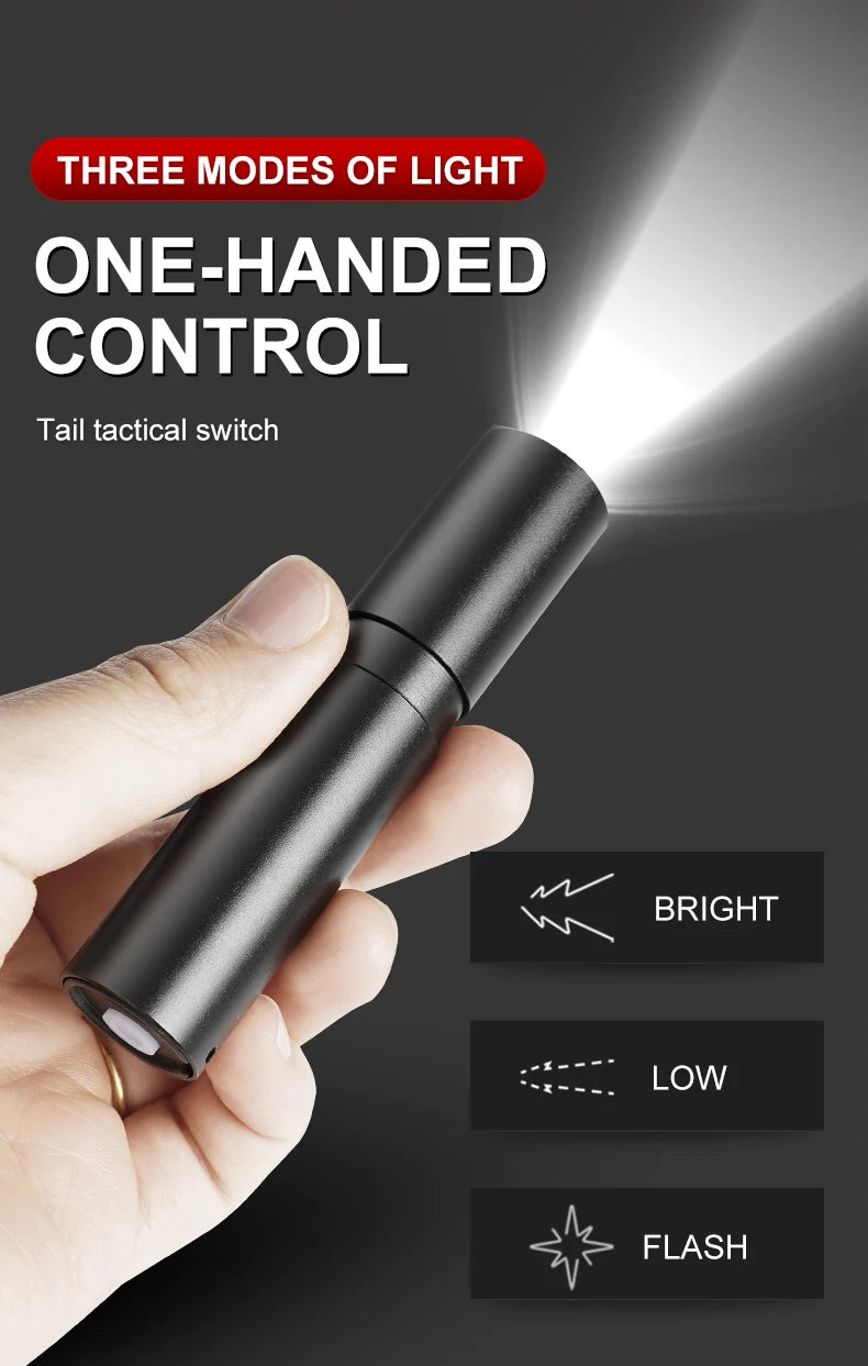 USB Rechargeable Mini Flashlight – Super Bright Beam
