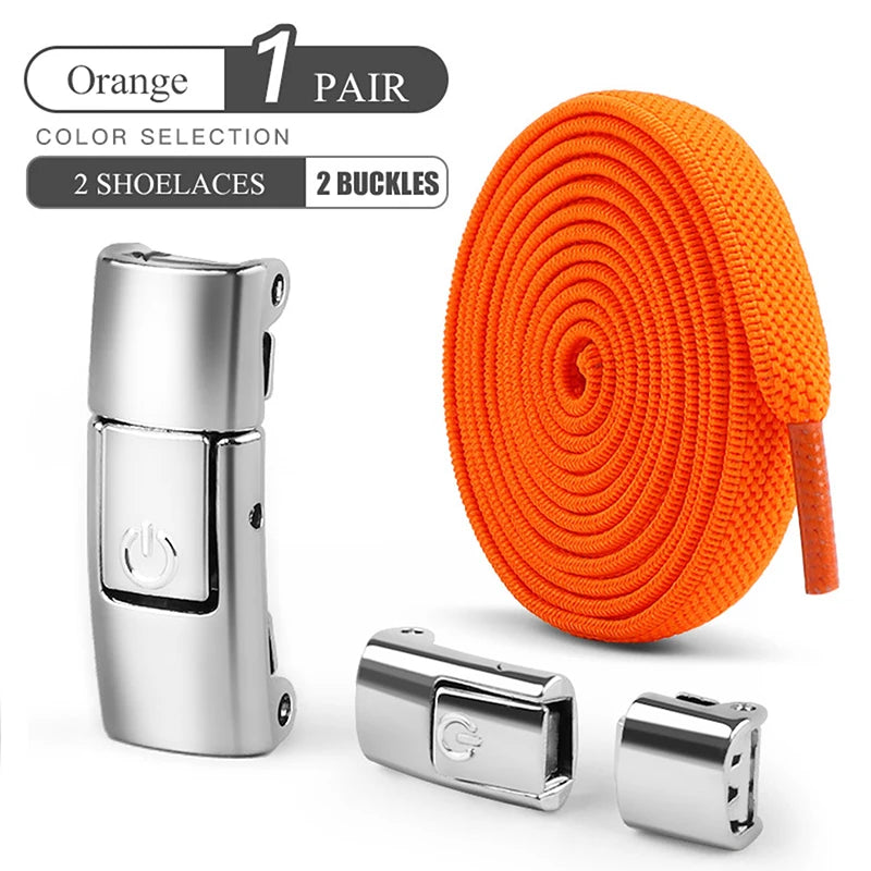 8mm No-Tie Elastic Shoelaces with Press Lock - Clickilix