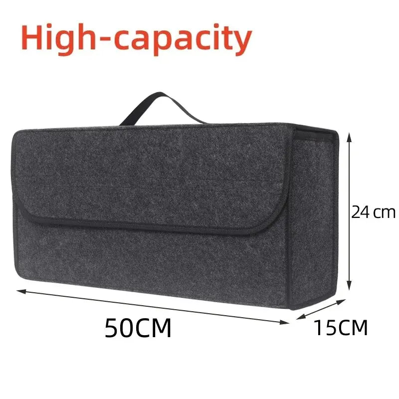 Large Car Trunk Organizer with Anti-Slip Base