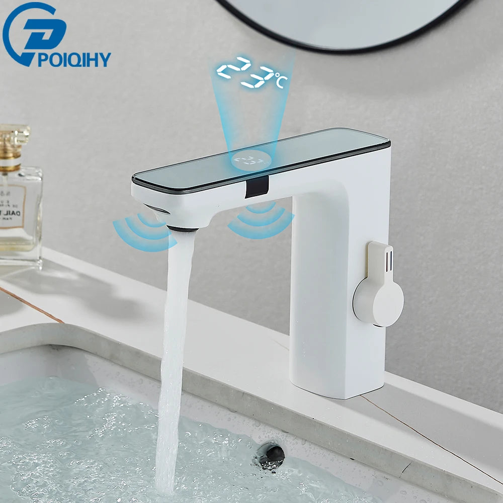 Smart Touchless Basin Faucet with Digital Display