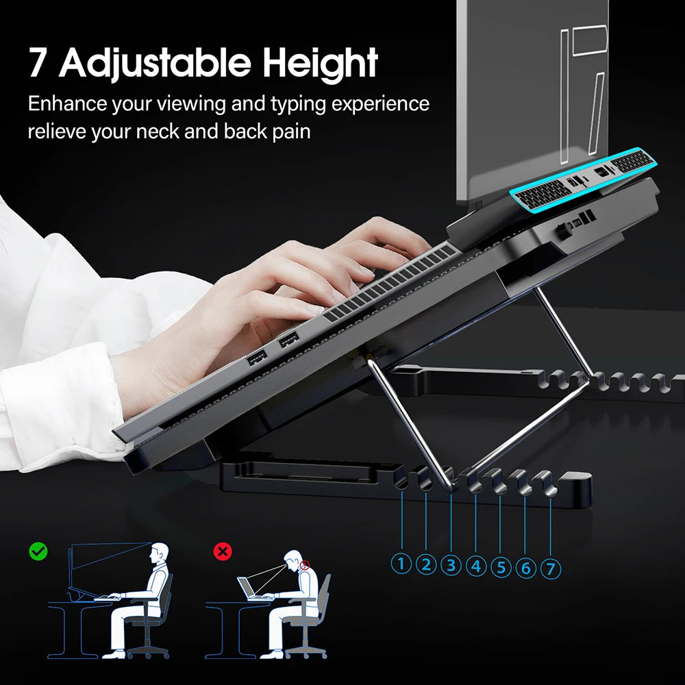 Keep your laptop cool with Coolcold’s 6-fan pad!