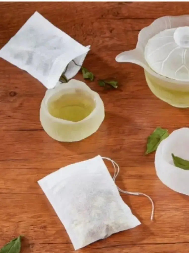 100 Pcs Disposable Tea Filter Bags with String