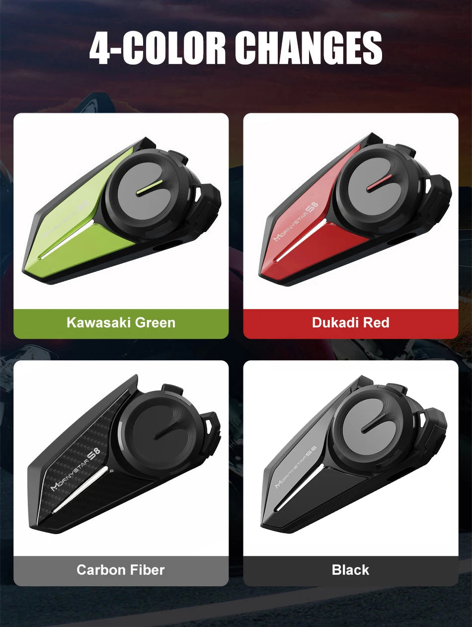 Mornystar S8 Bluetooth Motorcycle Helmet Intercom