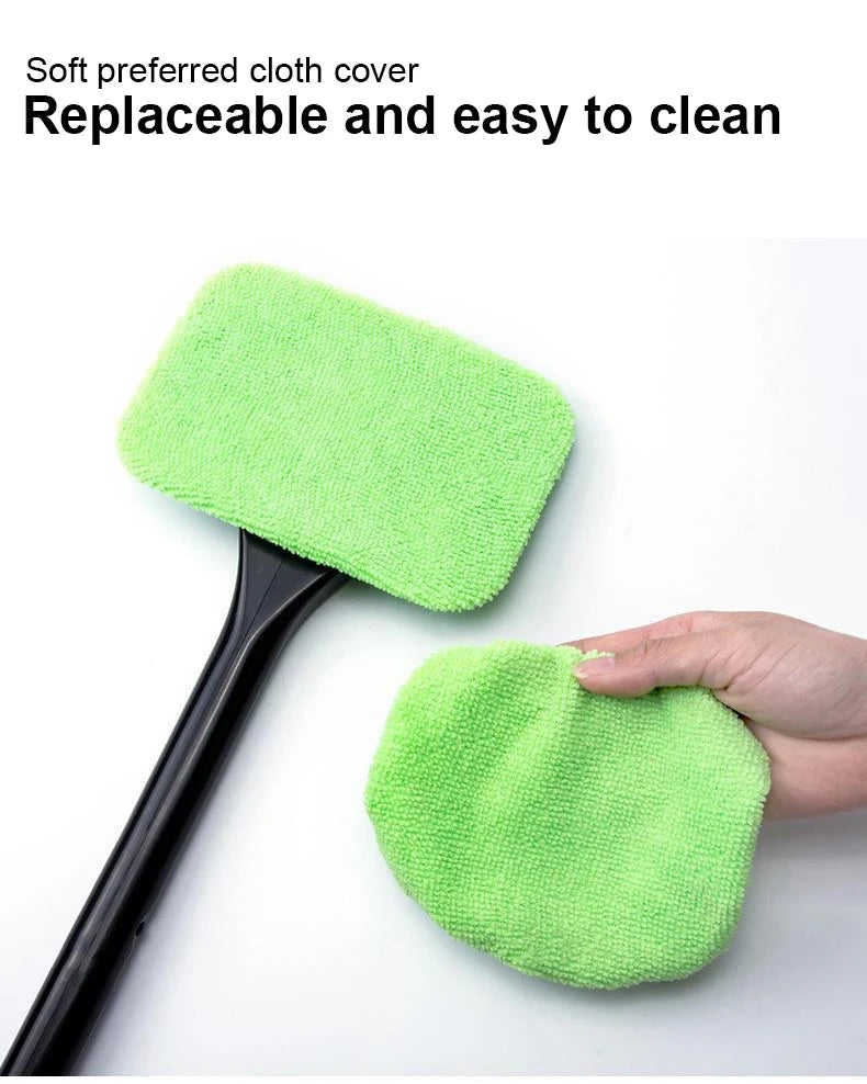 Car Window Cleaner Brush Kit with Microfiber