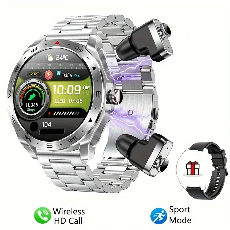 Smartwatch with Built-in TWS Earbuds