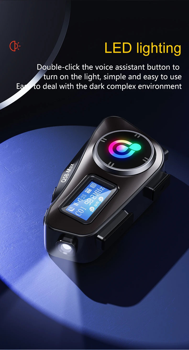 Q58-Max Motorcycle Bluetooth Intercom Headset