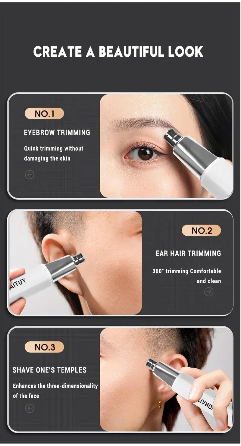 2-in-1 Electric Ear Nose Hair Trimmer