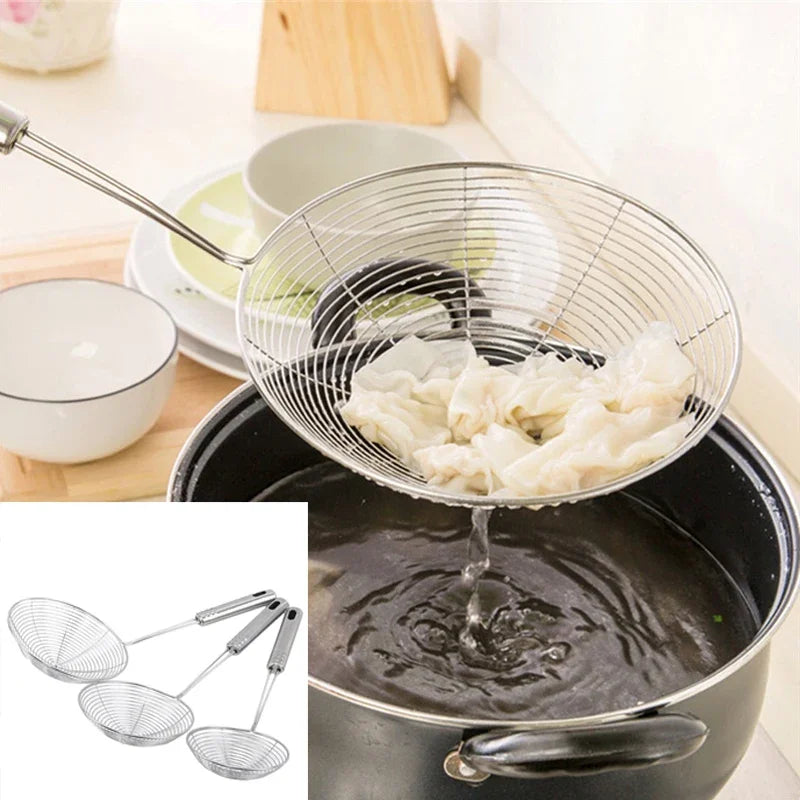 Oval Stainless Steel Skimmer – Perfect Oil & Food Strainer!