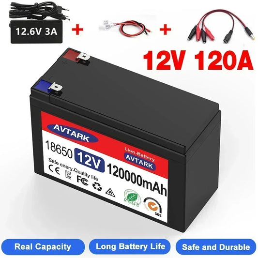 12V LiFePO4 Battery Pack with BMS + Charger