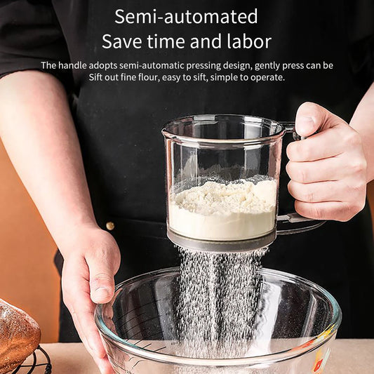 Semi-Automatic Cake Flour Sifter with Scale