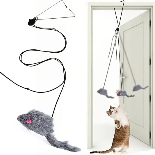 Interactive Hanging Mouse Toy – Endless Fun for Curious Cats!